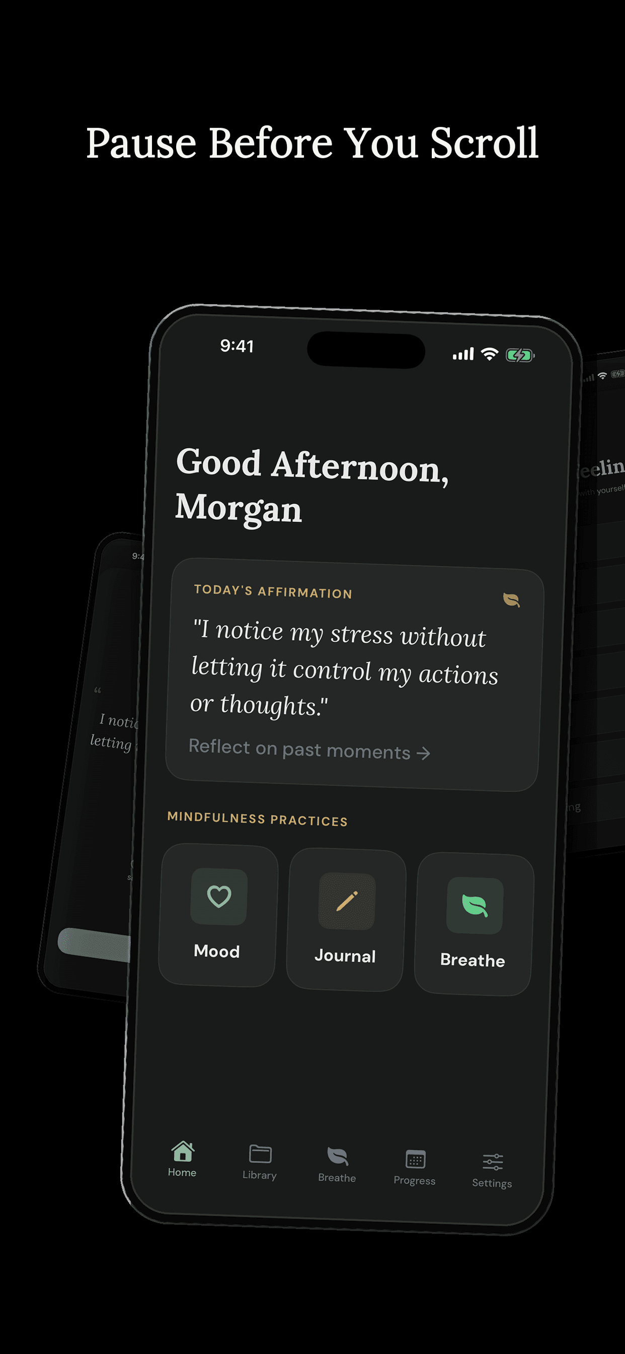 AffirmLock pause screen