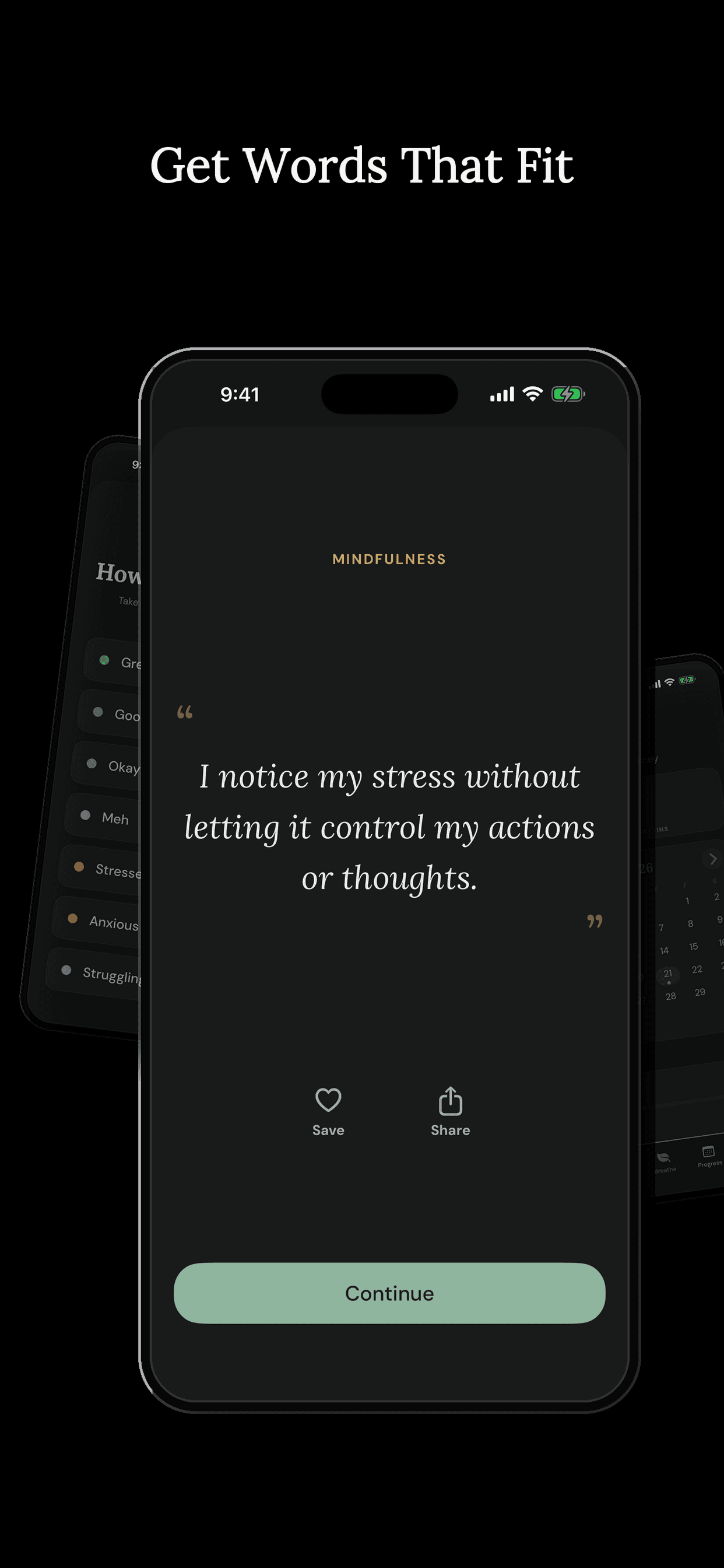 AffirmLock affirmation screen